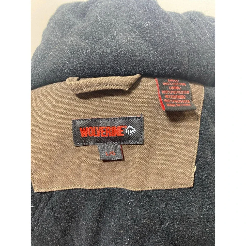 Wolverine Men's Canvas Duck Houston Brown Jacket Size Large